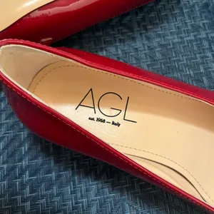 AGL Women's Red Patent Leather Mary Jane Shoes thumbnail 10