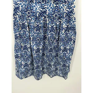 Milly Dress Women 8 Blue White Paisley Print‎ V-Neck Sleeveless Back Zip Mini thumbnail 3