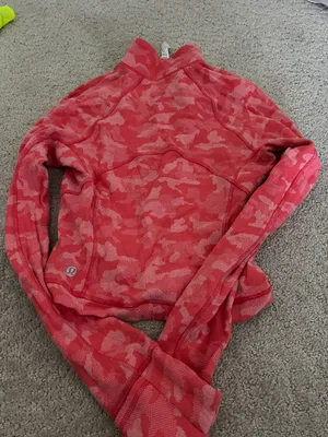 Lululemon Pink Camo Half Zip thumbnail 3