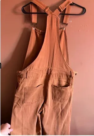 Fantastic fawn Brown Flowy overalls thumbnail 2
