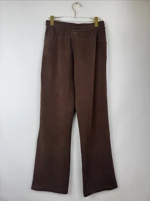 Colorfulkoala High Waisted Soft Drawstring Velvra Modal Sweatpants Brown Medium thumbnail 5