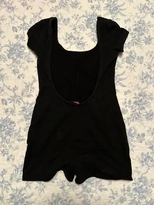 Edikted Black Annika Scoop Neck Ribbed Romper thumbnail 3