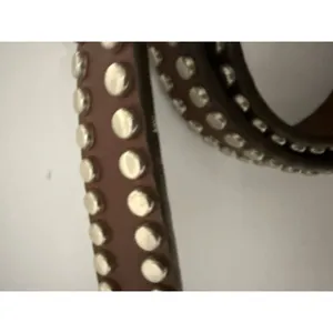 Western Studded Belt San Juan Creek Brown Leather Silver Stamped‎ 35" Sz 30 thumbnail 11