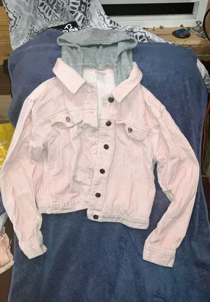 Hooded Velvet Denim jacket Pink Size M thumbnail 1