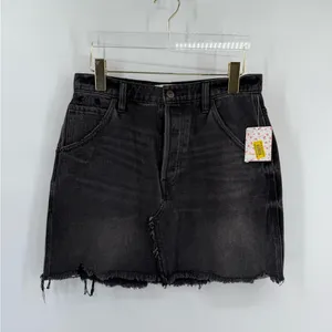 Free People‎ | Brea Cut Off Skirt | Faded Black size 29 NWT thumbnail 5