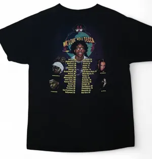 Fruit of the Loom Lil Tecca We Love You Tecca 2021 Tour Shirt Rap Tee Hip Hop Concert Merch Large thumbnail 2