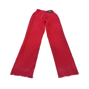Lawman World Class Denim‎ Womens Red High Waisted Wide Leg Button Fly Jeans 7 thumbnail 5