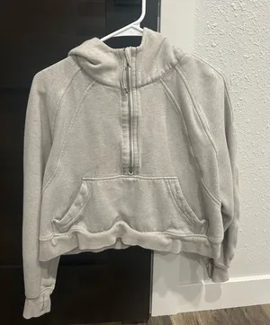 Lululemon Scuba Hoodie Oversized Half-Zip M/L Heathered Grey thumbnail 1