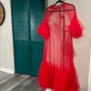 Kate HEWKO NWT Avant Garde Tulle Overlay in RED (sold out) OS thumbnail 6
