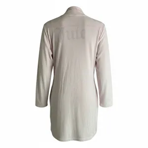 Juicy Couture Pink‎ Velour Embellished Logo Nightshirt Sleepshirt Lounge L thumbnail 2