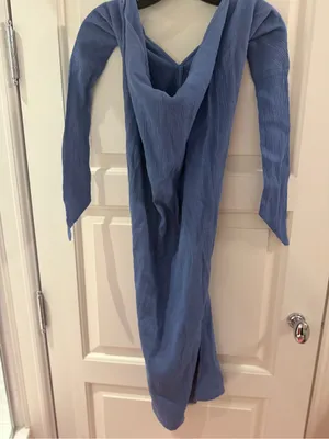 Blue Women's Swim Coverup Wrap Dress thumbnail 2