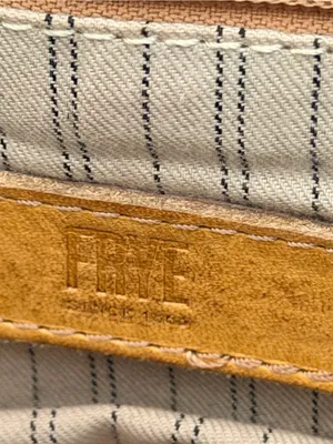 Frye leather saddle bag, crossbody bag, tan 10"x9.5" thumbnail 10