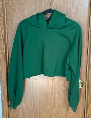 Cropped Green Hoodie thumbnail 1