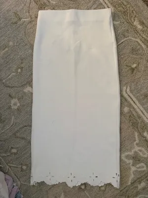 Eyelet Cream Maxi Skirt thumbnail 3