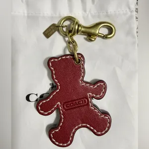 RARE Coach Bear Bag Charm crafted from Signature Coated Canvas/Refined leather thumbnail 4