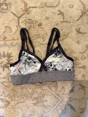 lululemon athletica Floral Wireless Bralette in Navy, Gray and Pink thumbnail 2