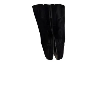Vintage Harold's Black Suede Cap-Toe Flats Loafers‎ size 9AA Made in Italy thumbnail 9