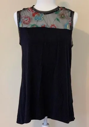 NWT Sleeveless Blouse Black Size L thumbnail 1