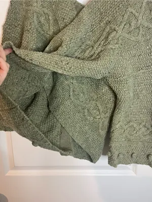 Far Away From Close Wool Blend Crossback Sweater Anthropologie Cable Cardigan S thumbnail 6