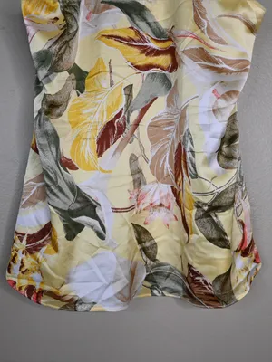 WHBM Women's M Lace Racer Back Floral Havana Print Flowy Lined Camisole Tank thumbnail 6