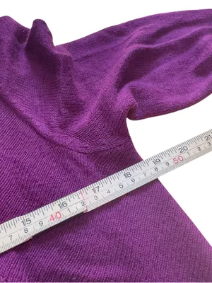 The Limited Purple Wool Blend Waterfall Open Front Cardigan Sweater Medium EUC thumbnail 7