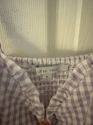 Purple and White gingham dress thumbnail 4