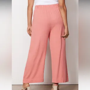 Z Supply Wide Leg Pants in Dusty Rose Pink thumbnail 2