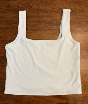 Francesca's Ribbed Blue Tank Top thumbnail 1