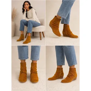 Franco Sarto Women's Suede Pleated Booties 8.5M thumbnail 3