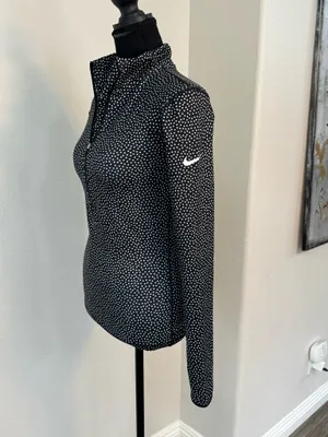NWT Nike Pro Dri-FIT Polka Dot Half-Zip Top XS thumbnail 8