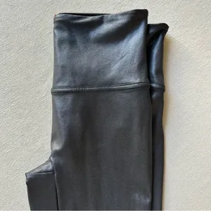 Spanx SPANXshape Faux Leather Shiny Black Leggings thumbnail 6