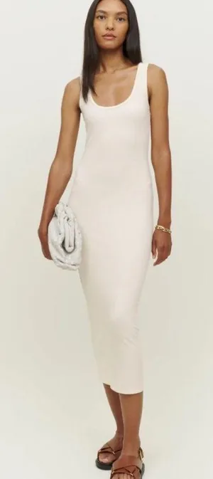 Reformation Cream Dress thumbnail 1