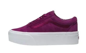 Vans Purple High Top Platform Sneakers thumbnail 1