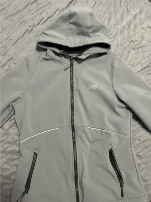 New Balance Grey Zip Up Fleece Lined Jacket thumbnail 1