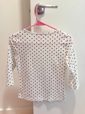 Edikted 3/4 sleeve polka dot top  thumbnail 2