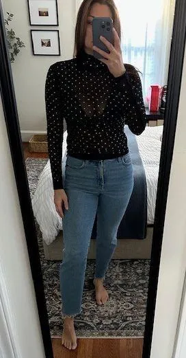 Sheer Rhinestone Top thumbnail 2