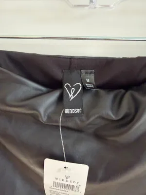 Windsor Black Faux Leather Skirt thumbnail 3
