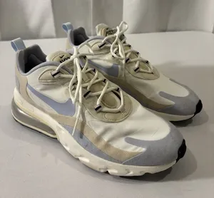 Nike Air‎ Max 270 React CT1287-100 White Fossil Running Shoes Sneakers Women 8.5 thumbnail 1