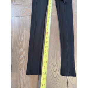 Year of‎ Ours Ribbed Lace Up Football Leggings Womens Black S thumbnail 4