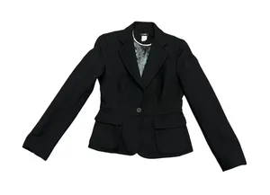 J.Crew Black Wool Blend Single Button Blazer Jacket vintage size 4 thumbnail 1