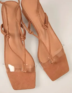 SheIn Tan Suede Heel Sandals thumbnail 2