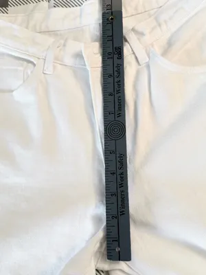 High-Waist White Denim Mom Jeans 100% cotton size 30/31 thumbnail 6