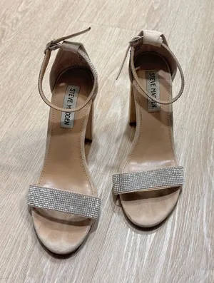 Steve Madden Kalina Crystal Ankle-Strap Heels thumbnail 1