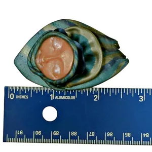 RARE Polymer Abstract Sleeping Face Brooch Pin SIGNED Art Nouveau Modernist thumbnail 6