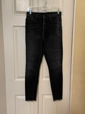 MOTHER The Pixie Swooner Ankle Fray Skinny Jeans WOMENS SZ 29 Thunder Road thumbnail 2