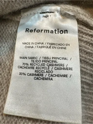 Reformation Women's Varenne Cashmere Scoop Neck Tank Top Size XS thumbnail 7