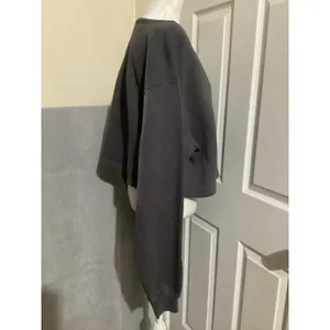 Good American Essentails Gray Half Zip Cropped Womens Sweatshirt 2(M) thumbnail 4