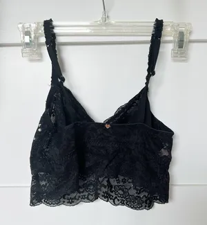 VS PInK black lace rhinestone Bralette thumbnail 4
