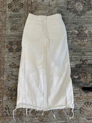 Madewell Denim Skirt White Midi thumbnail 3
