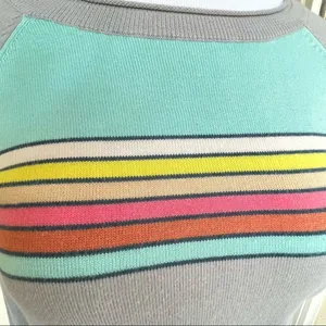 Urban Outfitters BDG Lightweight Crop Retro Style Striped Sweater M thumbnail 4